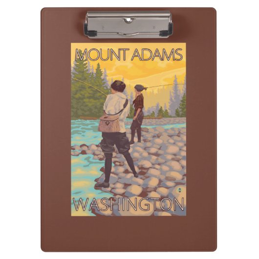 Vliegen van vrouwen - Mount Adams, Washington Klembord (Voorkant)