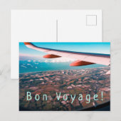 Vliegen ver, ver weg & Bon Voyage Briefkaart (Voorkant / Achterkant)