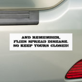 vliegen verspreiden ziekte bumpersticker (Op auto)