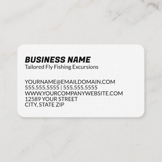 Vliegen Visitekaartje (Achterkant)