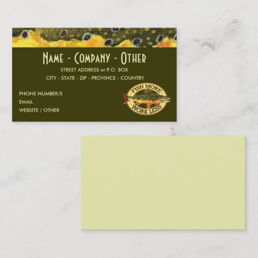 Vliegen Visitekaartje (Voorkant / Achterkant)