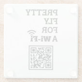 vliegen voor een WiFi-scan om QR-code aan te slui Glazen Onderzetter (Achterkant)
