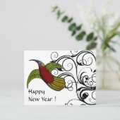 Vliegen voor het nieuwe jaar - Gepersonaliseerd Feestdagenkaart (Staand voorkant)