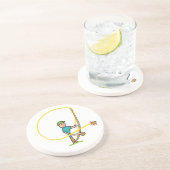 Vliegen Zandsteen Onderzetter (Zijkant)