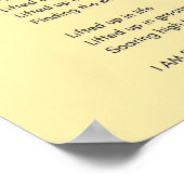 Vliegen zonder vleugels gedicht gele muur art deco poster (Hoek)