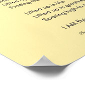 Vliegen zonder vleugels gedicht gele muur art deco poster (Hoek)