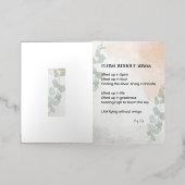 Vliegen zonder vleugels Gedicht Poëzie Geschreven  Folie Wenskaart (Buiten Laag)