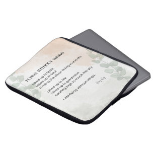 Vliegen zonder vleugels Gedicht Poëzie Geschreven  Laptop Sleeve