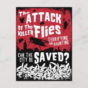 Vliegenaanval! Briefkaart