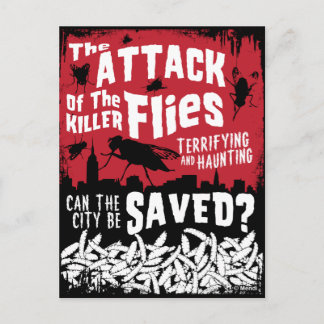 Vliegenaanval! Briefkaart