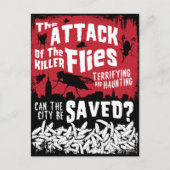 Vliegenaanval! Briefkaart (Voorkant)