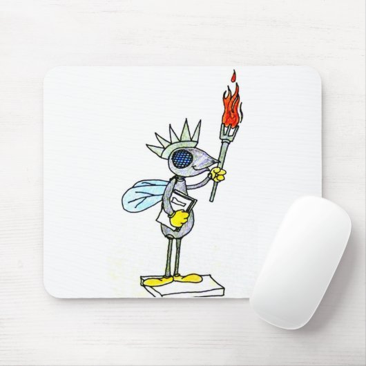 vliegend beeld van vrijheid muismat (Met muis)