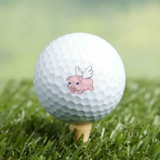 Vliegend biggetje met vleugels golfballen (Insitu Shirt)