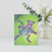 vliegend blauw briefkaart van katten (Staand voorkant)