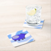 Vliegend blauw ruimteschip kartonnen onderzetters (Insitu)