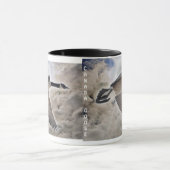 Vliegend Canada Goose & Clouds Wildlife Drink Mok (Midden)
