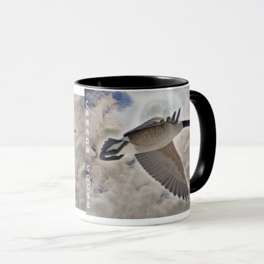 Vliegend Canada Goose & Clouds Wildlife Drink Mok (Voorkant rechts)
