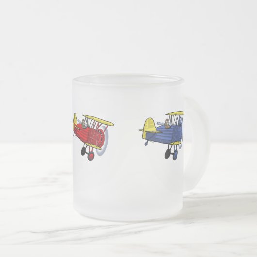 Vliegend circus matglas koffiemok (Voorkant rechts)