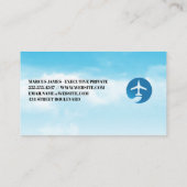 vliegend commercieel vliegtuig visitekaartje (Achterkant)