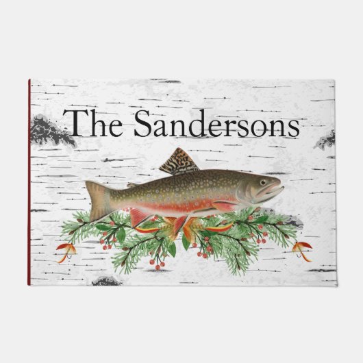 Vliegend decor, kerstforel deurmat (Voorkant)