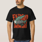 Vliegend diepe zwemtocht met hoog design T-shirt (Voorkant)