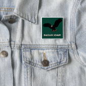 Vliegend Eagle Square Vierkante Button 5,1 Cm (In situ)