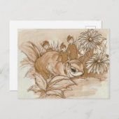  vliegend eekhoorn briefkaart (Voorkant / Achterkant)