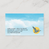 Vliegend gans in de hemel visitekaartje (Achterkant)