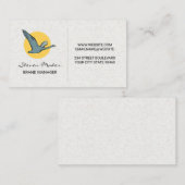 Vliegend gans pictogram | Achtergrond papierstruct Visitekaartje (Voorkant / Achterkant)