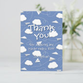 Vliegend gevouwen papier Vliegtuigen Verjaardag Be Bedankkaart (Staand voorkant)