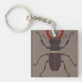 Vliegend Hert Kever Minimalistisch Insect Sleutelhanger (Voorkant)