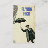 Vliegend hoge Steampunk-collage Visitekaartje (Achterkant)