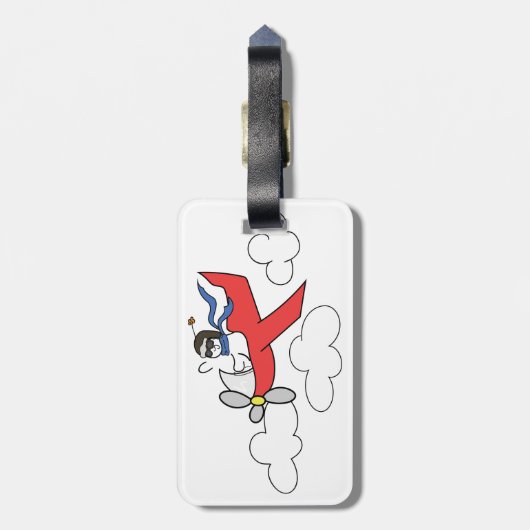 Vliegend hoog Bagagelabel (Achterkant verticaal)