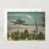 Vliegend hoog boven oud kapel briefkaart (Voorkant / Achterkant)