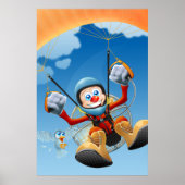 Vliegend hoog paramotorisch Poster (Voorkant)