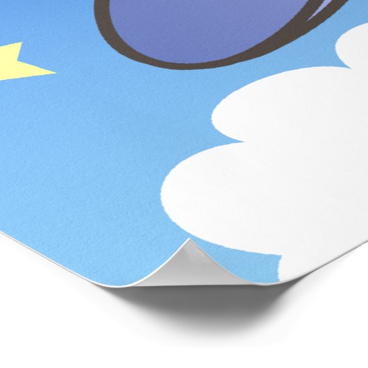 Vliegend Hoog Vliegtuig Poster (Hoek)