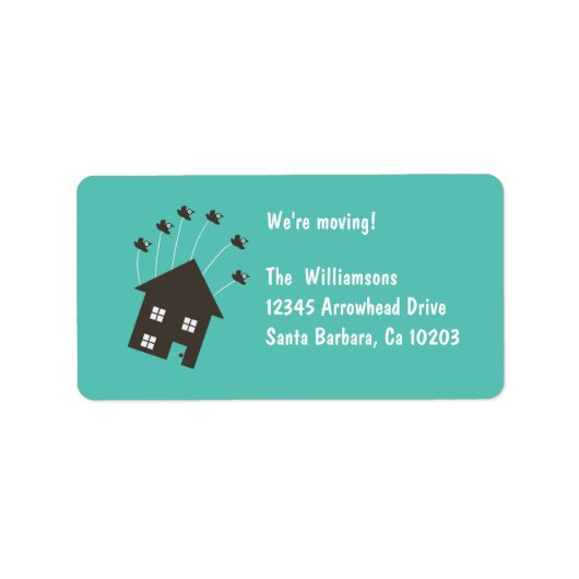 Vliegend huis - We gaan verder - Etiket (Voorkant)