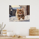 *~* Vliegend Kat 5:4 Kitten Cat AP68 Poster (Keuken)
