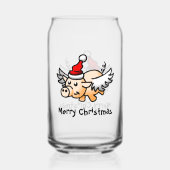 Vliegend Kerst Varken Blikvorm Glas (Achterkant)