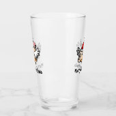 Vliegend Kerst Varken Glas Tumbler (Links)