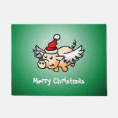 Vliegend kerstvarken deurmat (Voorkant)