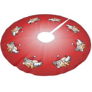 Vliegend kerstvarken kerstboom rok