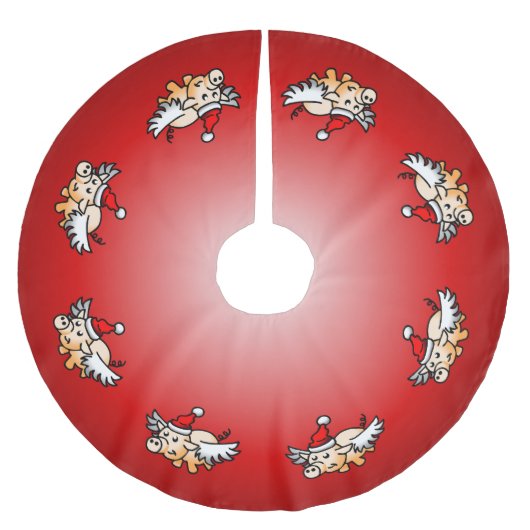 Vliegend kerstvarken kerstboom rok (Voorkant)