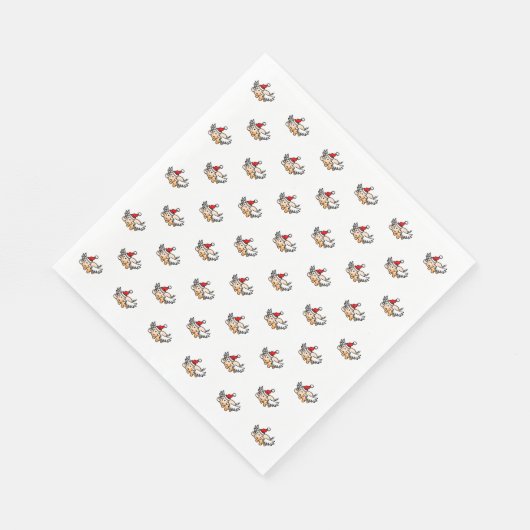 Vliegend kerstvarken servet (Hoek)