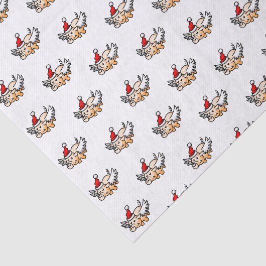 Vliegend kerstvarken tissuepapier (Detail)