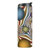 Vliegend, kleurrijk Abstract fractal Monogram Thermosbeker (Gedraaid links)