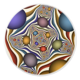 Vliegend, Kleurrijke Moderne Abstracte Fractale Ku Keramische Knop