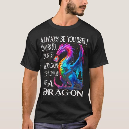 Vliegend Mythisch Wezen Koele Dragon Flame-spuwen T-shirt (Voorkant)