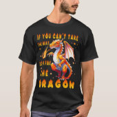 Vliegend Mythisch Wezen Koele Dragon Flame-spuwen T-shirt (Voorkant)