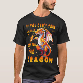 Vliegend Mythisch Wezen Koele Dragon Flame-spuwen T-shirt